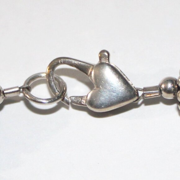 Handmade Sterling Silver Crystal Bead Bracelet - Picture 3 of 5